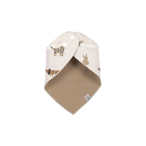 Das Dreieckstuch Baby (2 Stk) - Bandana, Little Mateys Royal Blau ist ein blaues Baby-Bandana-Lätzchen-Set mit Tiermotiven, aus Bio-Baumwolle, mit Druckknopfverschluss, Stoffanhänger und wasserabweisender Beschichtung.
