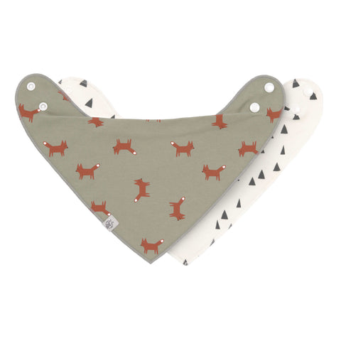 Dreieckstuch Baby (2 Stk) - Bandana, Little Forest Fuchs