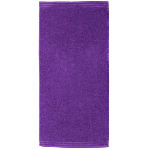 Handtuch Calypso Feeling, purple, 50x100cm plus Waschhandschuh (gelb)