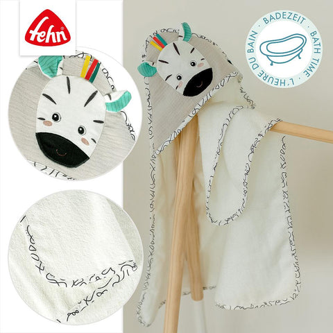 Kapuzenbadetuch Zebra