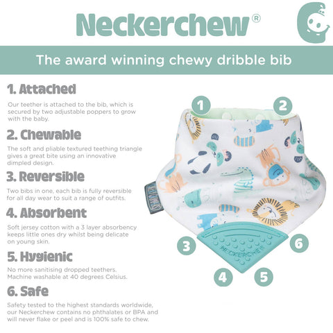 Neckerchew Zahnen Dribble Lätzchen - Cheeky Animals