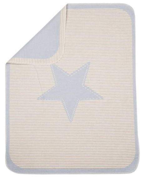Babydecke JUWEL Stern - blau