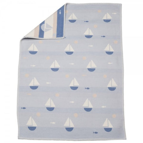 LENA 100% BW Decke Segelboot 75x100cm