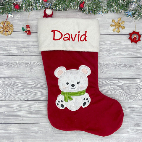 Weihnachtsstumpf Samt - Personalisiert (Stickerei im Preis)