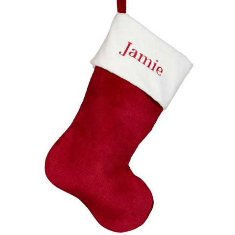 Weihnachtsstumpf Samt - Personalisiert (Stickerei im Preis)