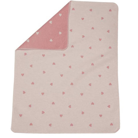 Kinderdecke Babydecke "Herzen allover" 70x90cm