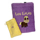 Handtuch Calypso Feeling, purple, 50x100cm plus Waschhandschuh (gelb)