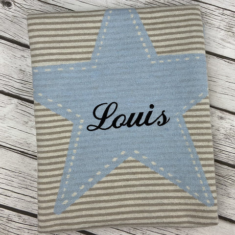 Babydecke JUWEL Stern - blau