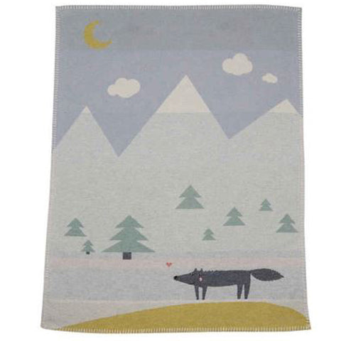 Lili Kinderdecke Wolf  90 x 70 cm