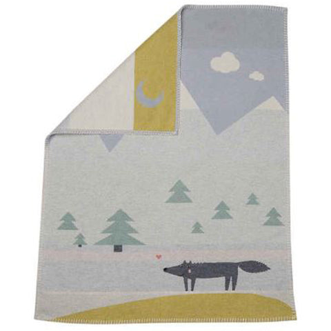 Lili Kinderdecke Wolf  90 x 70 cm