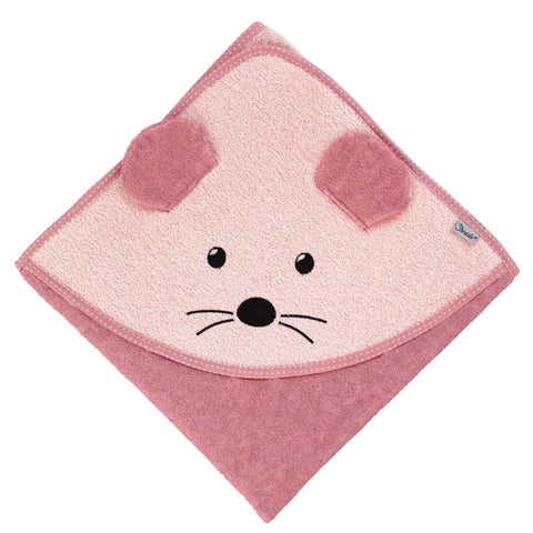 Badetuch - Maus Mabel in Rosa 100x100cm