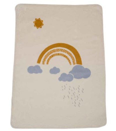 MAJA 100 % Wolldecke Regenbogen 100 x 75 cm