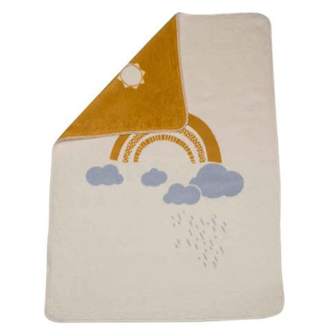 MAJA 100 % Wolldecke Regenbogen 100 x 75 cm