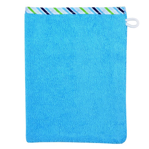 Waschhandschuh uni aqua