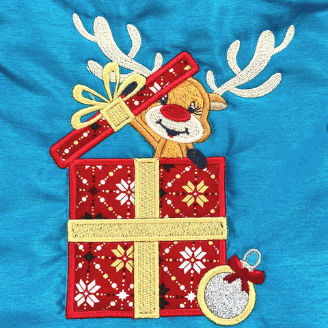 Weihnachtsstrumpf Personalisiert - petrol dunkel (Preis mit Stickerein inklus)