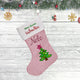 Weihnachtsstrumpf Personalisiert - hellrosa