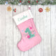 Weihnachtsstrumpf Personalisiert - hellrosa
