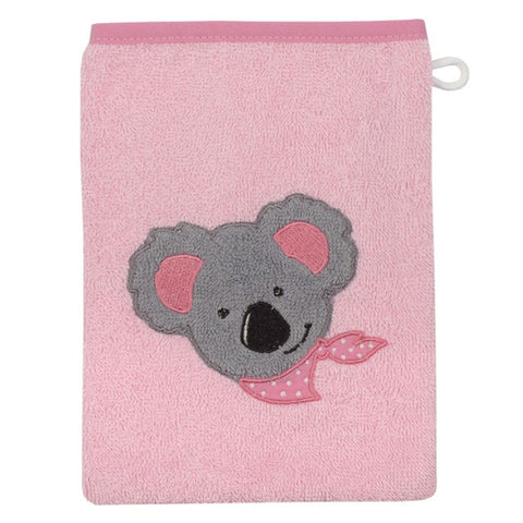 Waschhandschuh Koala pink