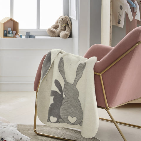 Jacquard Decke s.Oliver Junior - Häschen 75x100cm