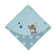 Kapuzenbadetuch Esel Emmi, Mittelblau mit Sternen 100x100cm